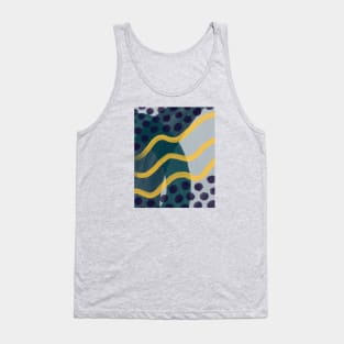 Yellow and Purple Abstract Tank Top